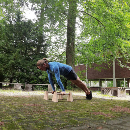 This image shows me in the top position of a pushup.