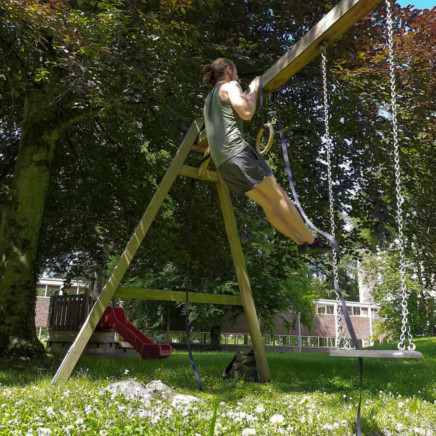 Pullups done by me within a calisthenics pull workout.