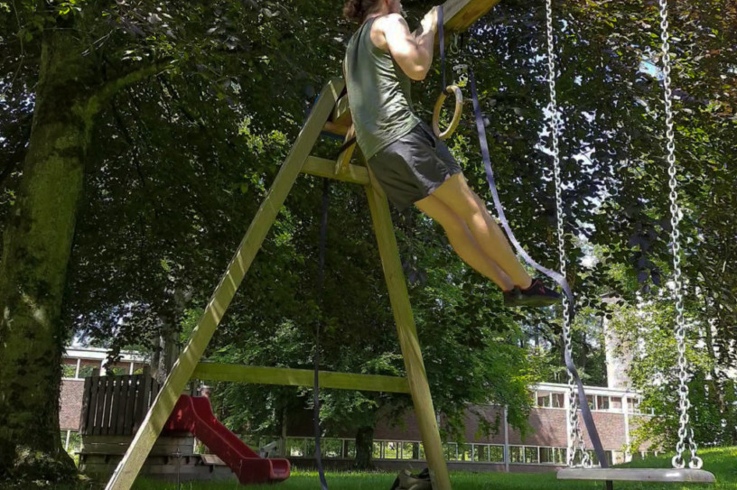 Pullups done by me within a calisthenics pull workout.