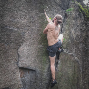 Me Rock climbing in the Harz