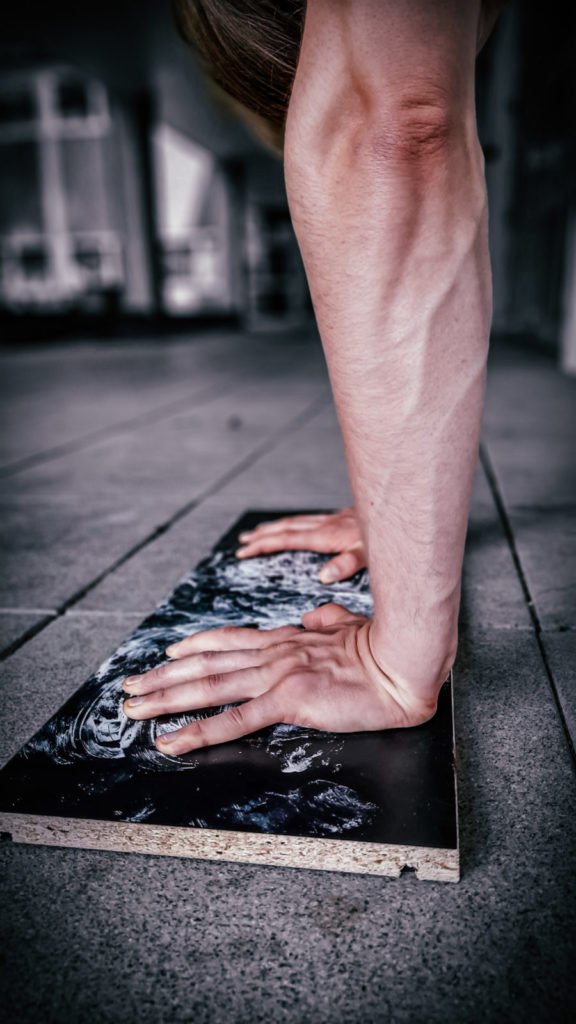 This is an image of my wrist while ding a handstand.