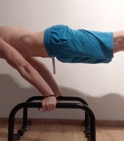 This Image shows Vladimiros from Workoutclarity performing a Full Planche.